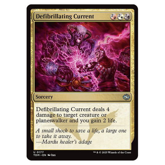 Defibrillating Current 0177 card from the Magic The Gathering set Tarkir: Dragonstorm