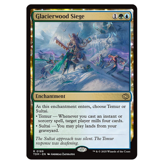 Glacierwood Siege 0189 card from the Magic The Gathering set Tarkir: Dragonstorm