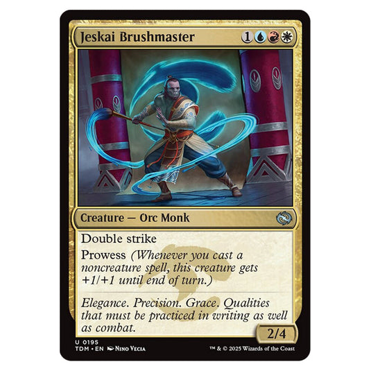 Jeskai Brushmaster 0195 card from the Magic The Gathering set Tarkir: Dragonstorm