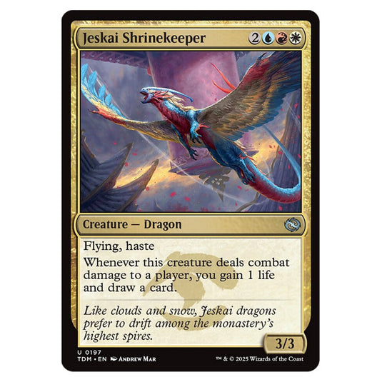Jeskai Shrinekeeper 0197 card from the Magic The Gathering set Tarkir: Dragonstorm