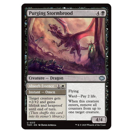 Purging Stormbrood // Absorb Essence 0213 card from the Magic The Gathering set Tarkir: Dragonstorm
