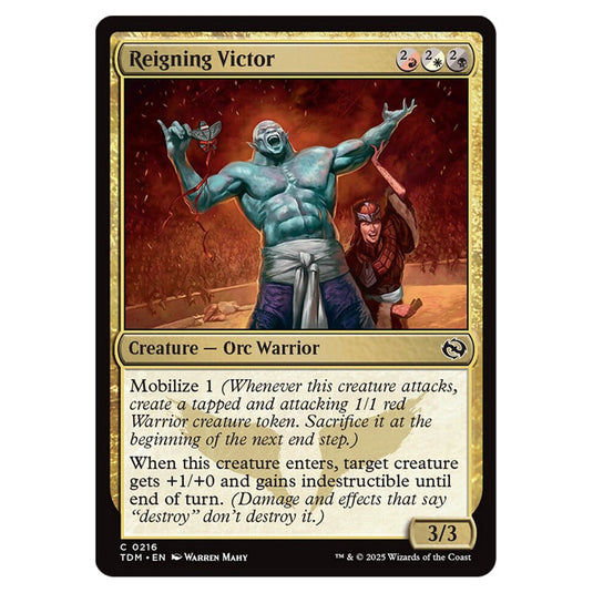 Reigning Victor 0216 card from the Magic The Gathering set Tarkir: Dragonstorm