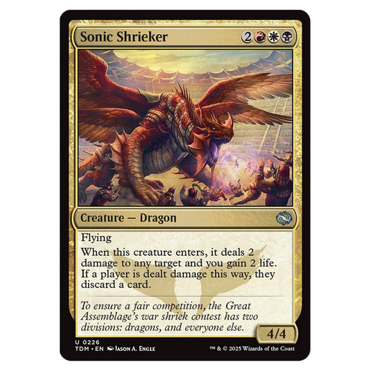Sonic Shrieker 0226 card from the Magic The Gathering set Tarkir: Dragonstorm