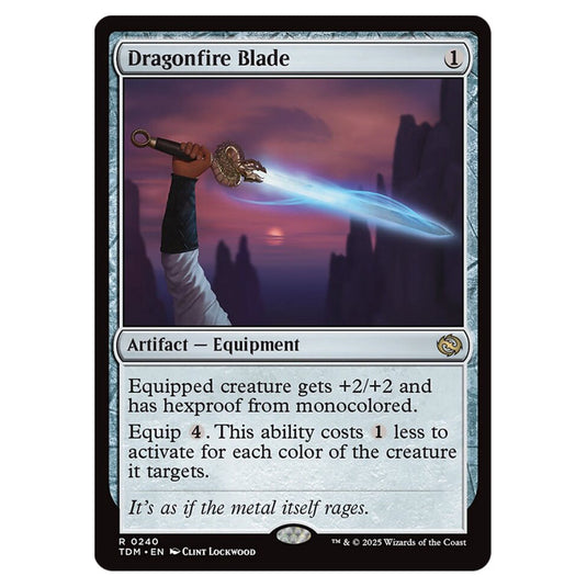 Dragonfire Blade 0240 card from the Magic The Gathering set Tarkir: Dragonstorm