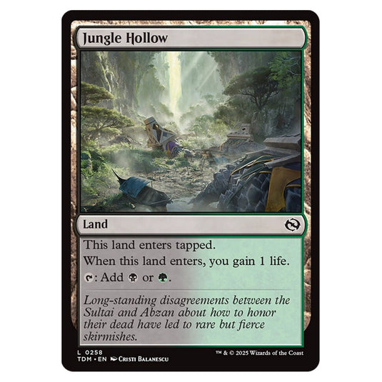 Jungle Hollow 0258 card from the Magic The Gathering set Tarkir: Dragonstorm