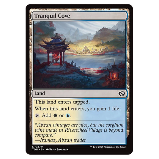 Tranquil Cove 0270 card from the Magic The Gathering set Tarkir: Dragonstorm