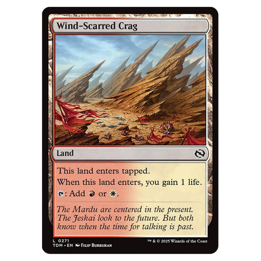 Wind-Scarred Crag 0271 card from the Magic The Gathering set Tarkir: Dragonstorm