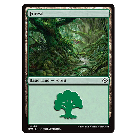 Forest 0286 card from the Magic The Gathering set Tarkir: Dragonstorm
