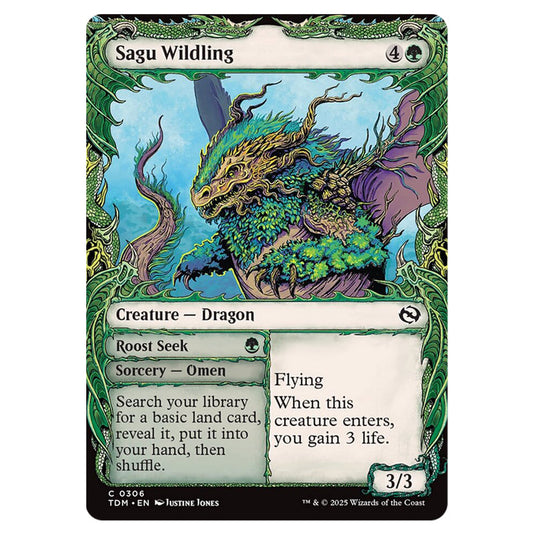 Sagu Wildling // Roost Seek 0306 card from the Magic The Gathering set Tarkir: Dragonstorm