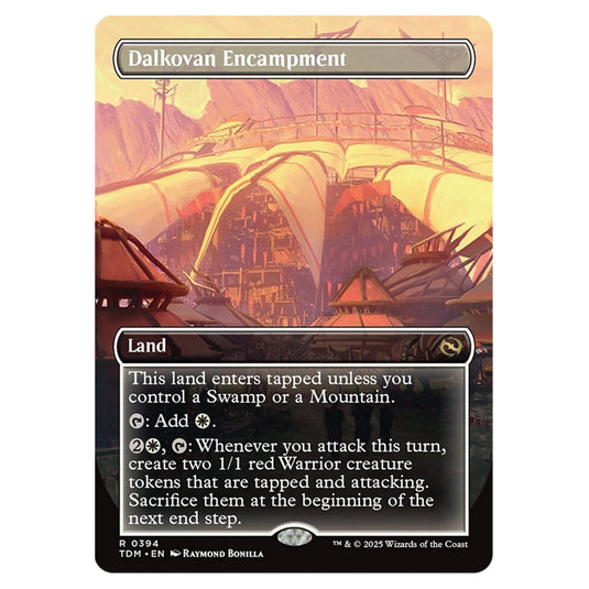 Dalkovan Encampment 0394 card from the Magic The Gathering set Tarkir: Dragonstorm