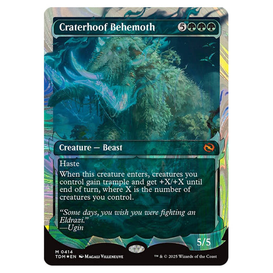 Craterhoof Behemoth 0414 card from the Magic The Gathering set Tarkir: Dragonstorm