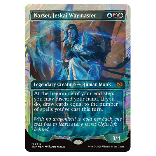 Narset, Jeskai Waymaster 0417 card from the Magic The Gathering set Tarkir: Dragonstorm