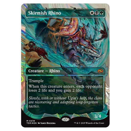 Skirmish Rhino 0418 card from the Magic The Gathering set Tarkir: Dragonstorm