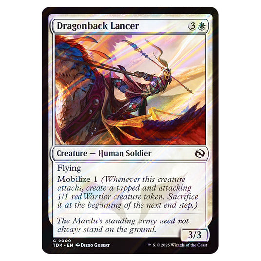 Dragonback Lancer 0009 card from the Magic The Gathering set Tarkir: Dragonstorm
