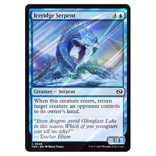 Iceridge Serpent 0049 card from the Magic The Gathering set Tarkir: Dragonstorm
