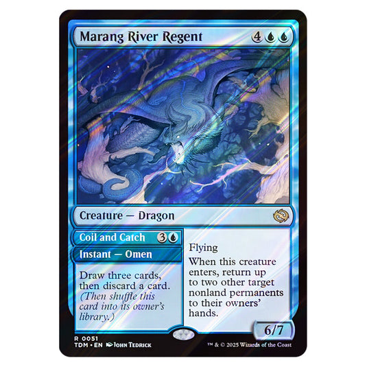Marang River Regent // Coil and Catch 0051 card from the Magic The Gathering set Tarkir: Dragonstorm