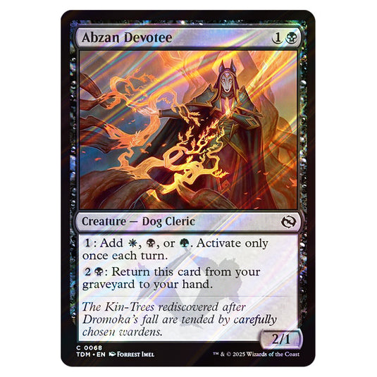 Abzan Devotee 0068 card from the Magic The Gathering set Tarkir: Dragonstorm
