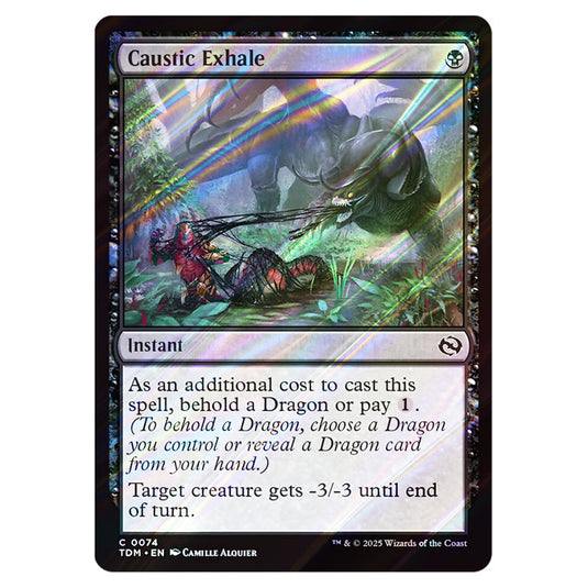Caustic Exhale 0074 card from the Magic The Gathering set Tarkir: Dragonstorm