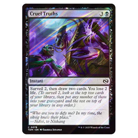 Cruel Truths 0076 card from the Magic The Gathering set Tarkir: Dragonstorm