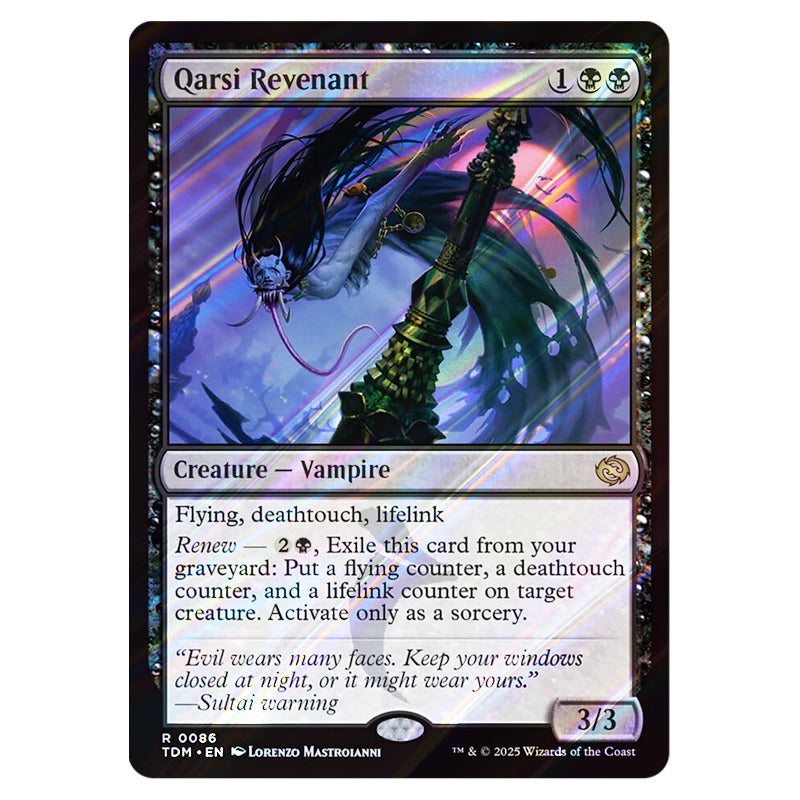 Magic The Gathering - Tarkir: Dragonstorm - Qarsi Revenant - 0086 (Foi Magic The Gathering - Tarkir: Dragonstorm - Qarsi Revenant - 0086 (Foi