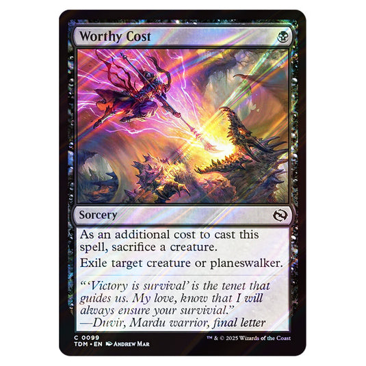 Worthy Cost 0099 card from the Magic The Gathering set Tarkir: Dragonstorm