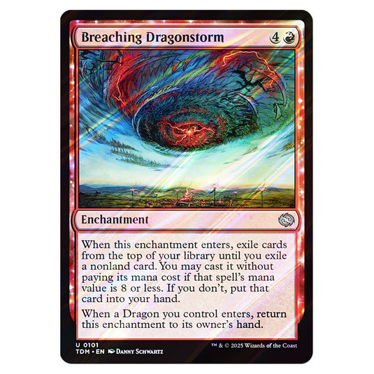 Breaching Dragonstorm 0101 card from the Magic The Gathering set Tarkir: Dragonstorm