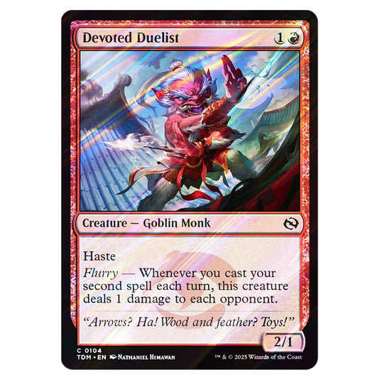 Devoted Duelist 0104 card from the Magic The Gathering set Tarkir: Dragonstorm
