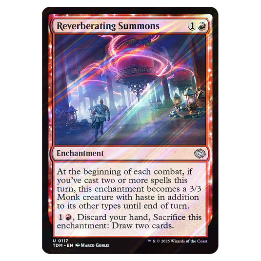 Reverberating Summons 0117 card from the Magic The Gathering set Tarkir: Dragonstorm