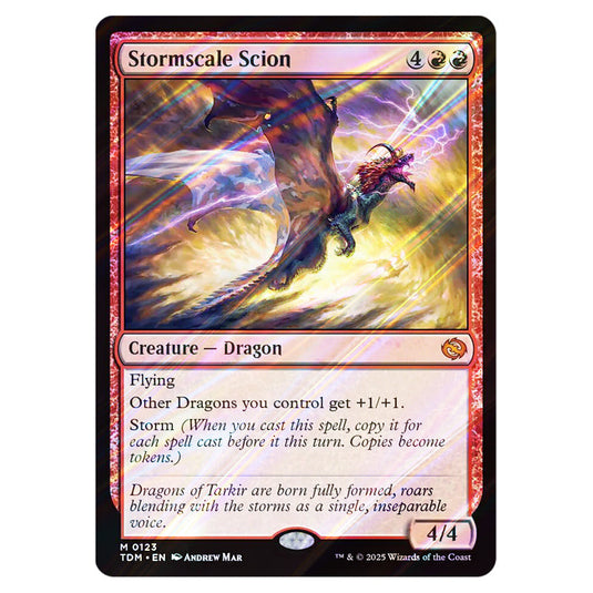 Stormscale Scion 0123 card from the Magic The Gathering set Tarkir: Dragonstorm