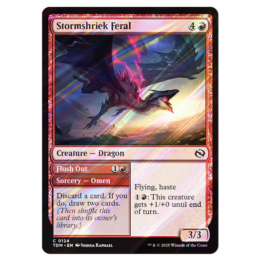 Stormshriek Feral // Flush Out 0124 card from the Magic The Gathering set Tarkir: Dragonstorm