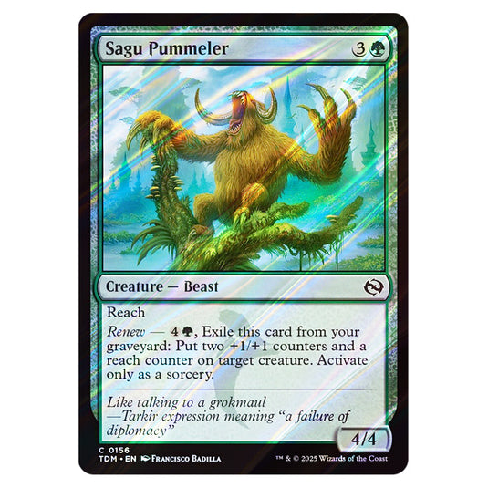 Sagu Pummeler 0156 card from the Magic The Gathering set Tarkir: Dragonstorm