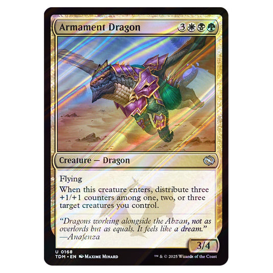 Armament Dragon 0168 card from the Magic The Gathering set Tarkir: Dragonstorm
