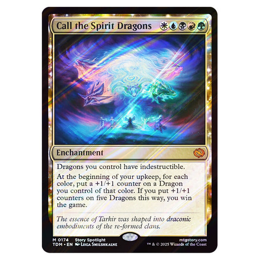 Call the Spirit Dragons 0174 card from the Magic The Gathering set Tarkir: Dragonstorm