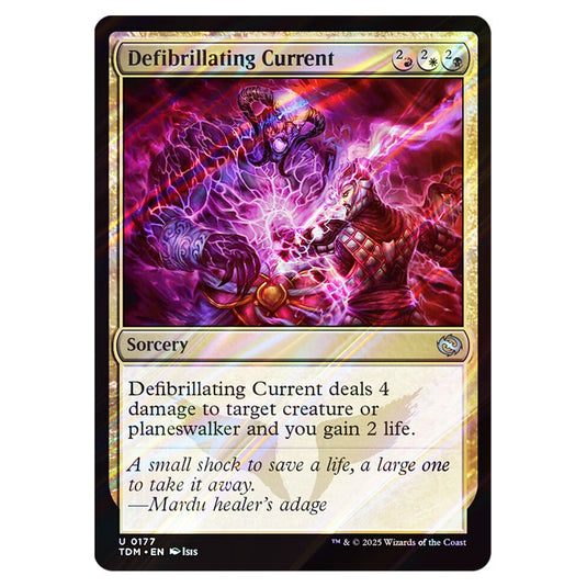 Defibrillating Current 0177 card from the Magic The Gathering set Tarkir: Dragonstorm