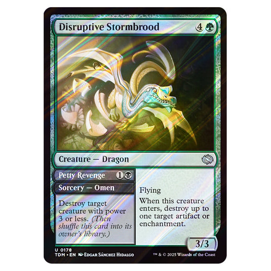 Disruptive Stormbrood // Petty Revenge 0178 card from the Magic The Gathering set Tarkir: Dragonstorm
