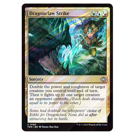 Dragonclaw Strike 0180 card from the Magic The Gathering set Tarkir: Dragonstorm