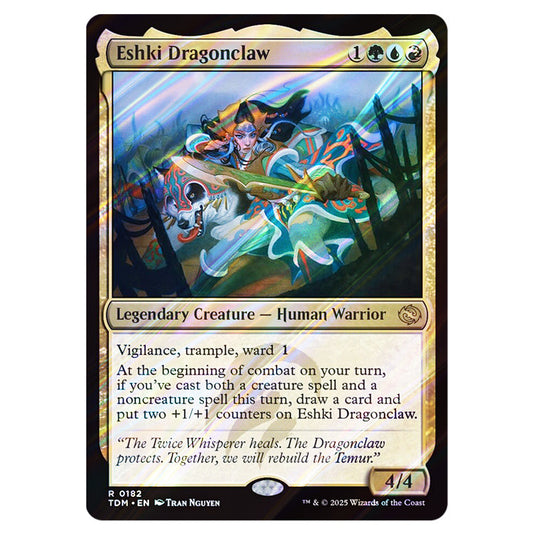 Eshki Dragonclaw 0182 card from the Magic The Gathering set Tarkir: Dragonstorm