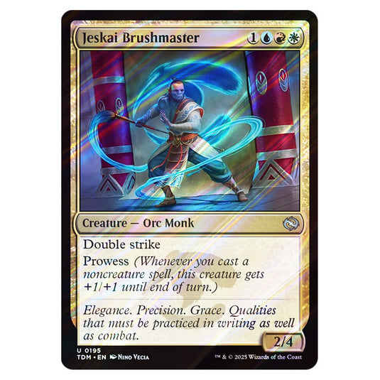 Jeskai Brushmaster 0195 card from the Magic The Gathering set Tarkir: Dragonstorm
