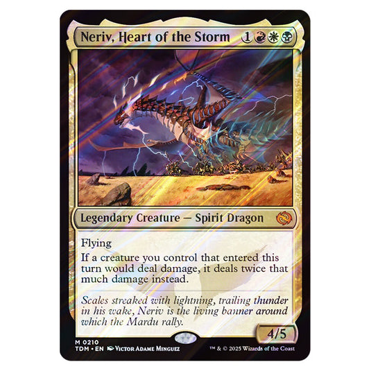 Neriv, Heart of the Storm 0210 card from the Magic The Gathering set Tarkir: Dragonstorm