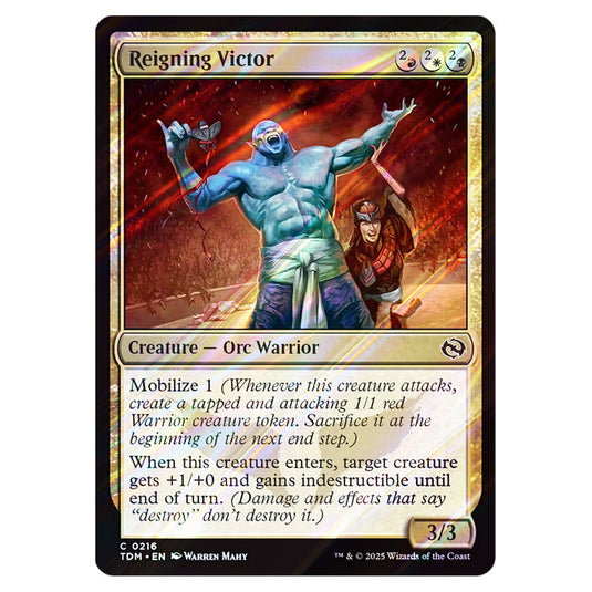 Reigning Victor 0216 card from the Magic The Gathering set Tarkir: Dragonstorm