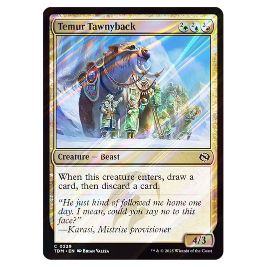 Temur Tawnyback 0229 card from the Magic The Gathering set Tarkir: Dragonstorm