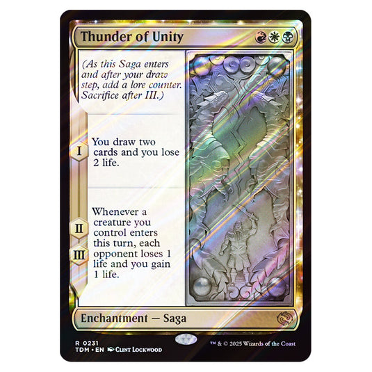 Thunder of Unity 0231 card from the Magic The Gathering set Tarkir: Dragonstorm
