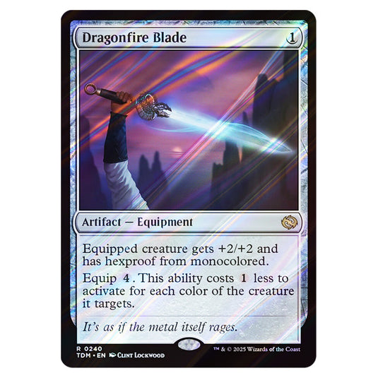 Dragonfire Blade 0240 card from the Magic The Gathering set Tarkir: Dragonstorm