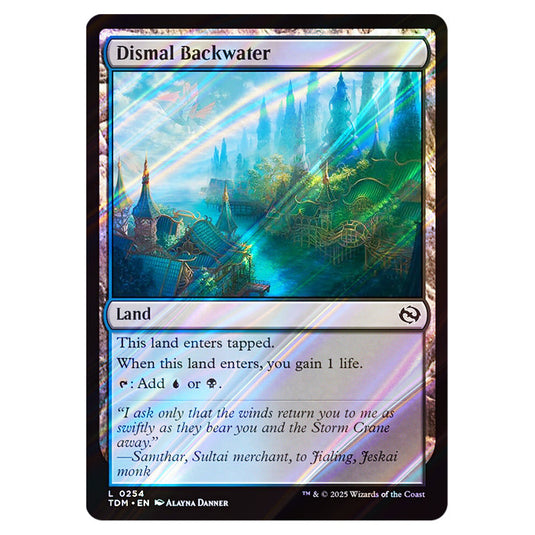 Dismal Backwater 0254 card from the Magic The Gathering set Tarkir: Dragonstorm