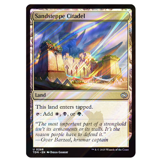 Sandsteppe Citadel 0266 card from the Magic The Gathering set Tarkir: Dragonstorm