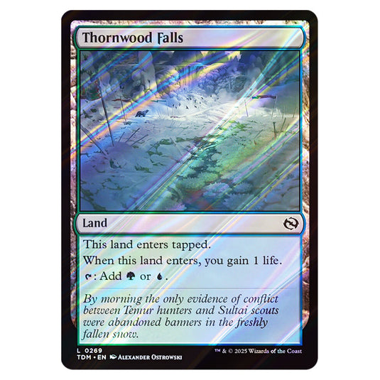 Thornwood Falls 0269 card from the Magic The Gathering set Tarkir: Dragonstorm