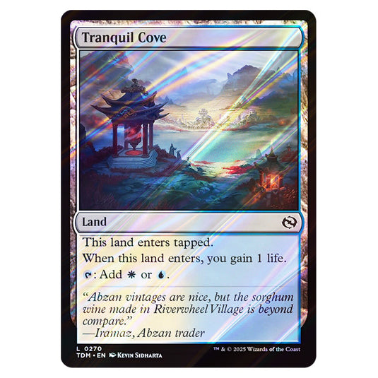 Tranquil Cove 0270 card from the Magic The Gathering set Tarkir: Dragonstorm