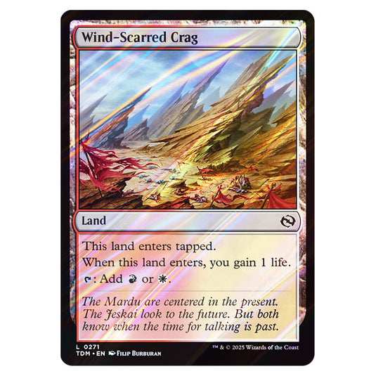 Wind-Scarred Crag 0271 card from the Magic The Gathering set Tarkir: Dragonstorm