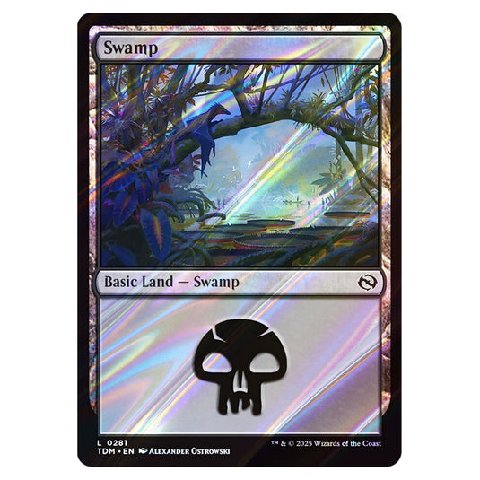 Swamp 0281 card from the Magic The Gathering set Tarkir: Dragonstorm
