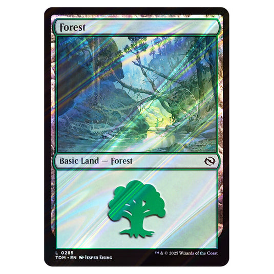Forest 0285 card from the Magic The Gathering set Tarkir: Dragonstorm